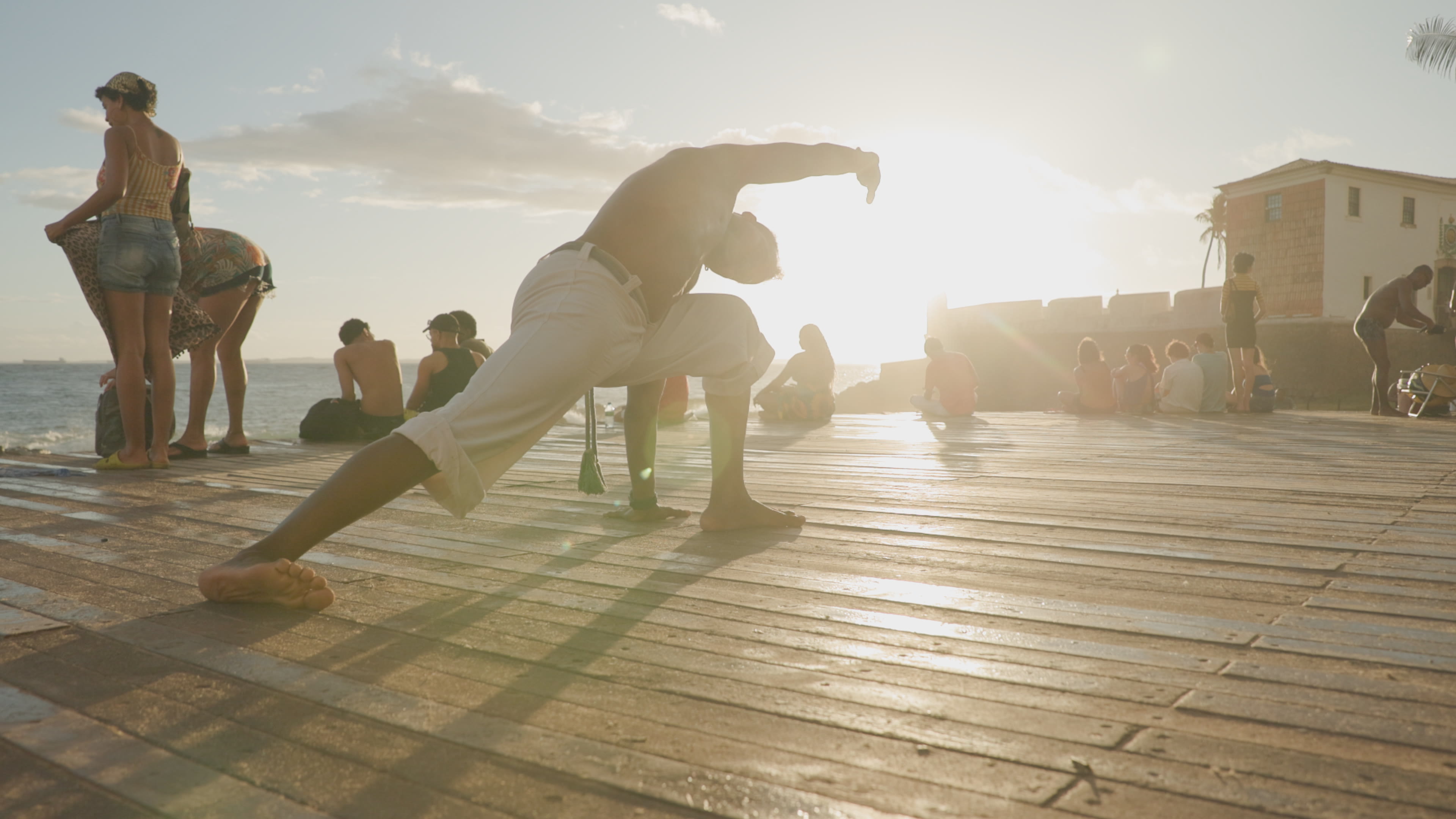 Capoeira at sunset in Brazil